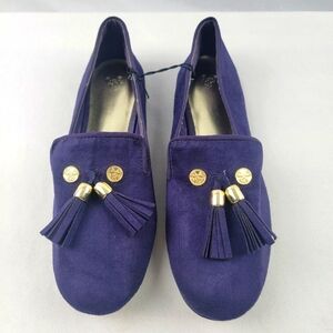 NWT Disney Parks purple velvet slip on tassle loafers Size 9